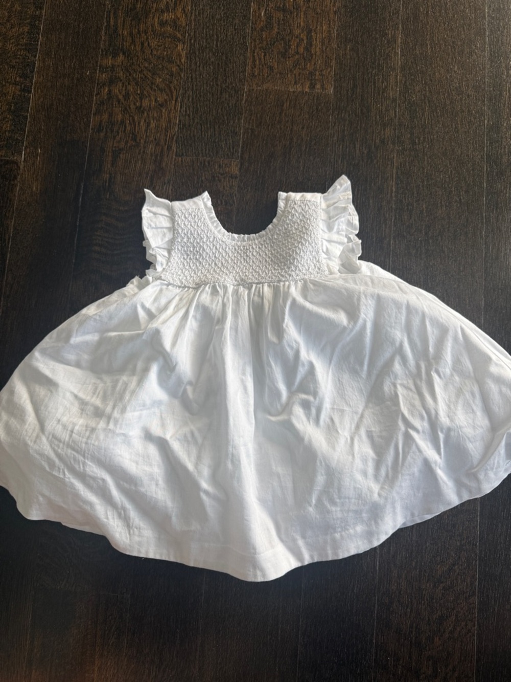 Janie and Jack White Ruffle-Trim Infant Dress